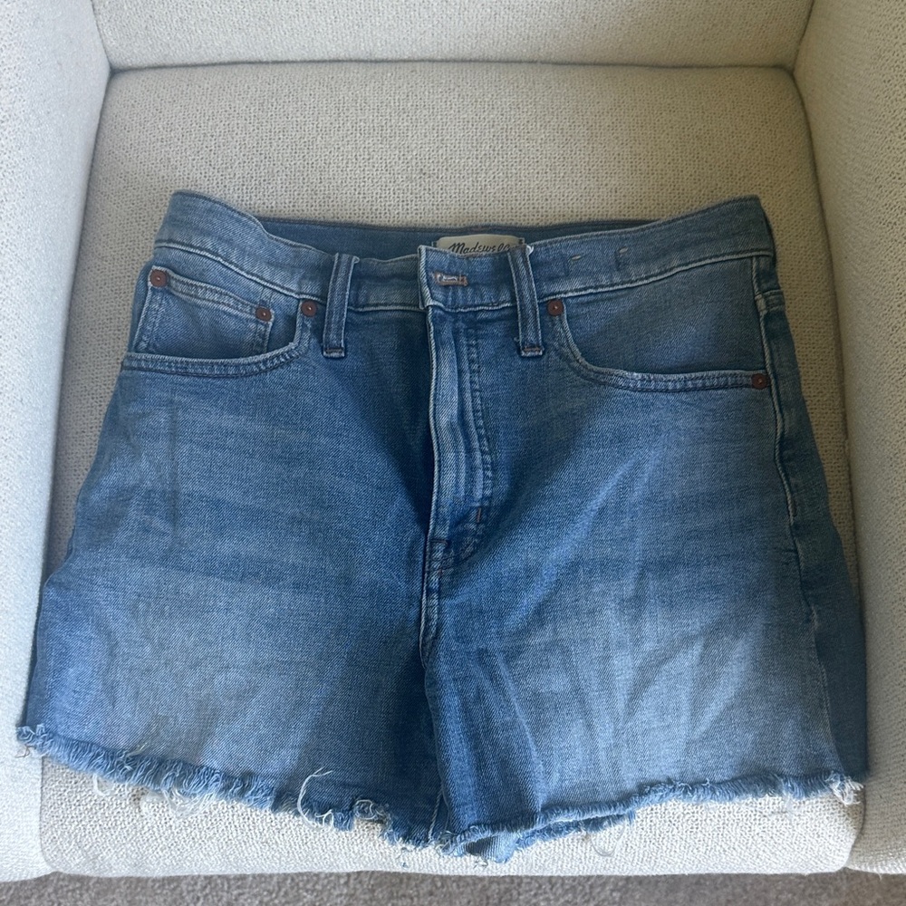 Madewell High-Rise Frayed Hem Denim Shorts